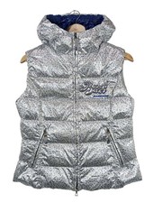 KEJO Piumino smanicato Donna Smanicato Taglia IT 42 argento-blu stile casual