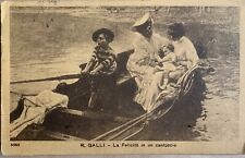 Cartolina Illustrata Galli La Felicità in un Cantuccio Innamorati viaggiata 1910