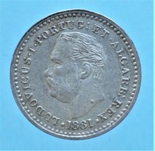 INDIA PORTOGHESE GOA 1/8 RUPIA 1881 MONETE DA COLLEZIONE ARGENTO SILVER COIN