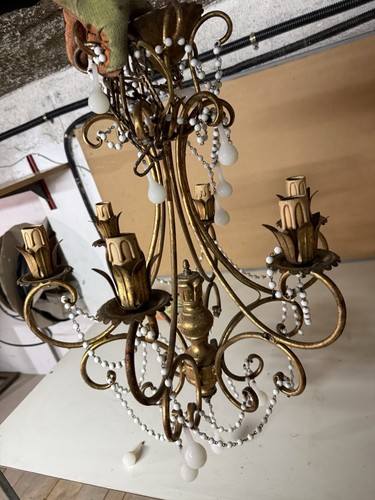 Lampadario vintage artigianato - lampadario,