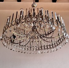 Chandelier Design Gaetano Sciolari Vintage Anni 70 Lampadario Murano Modernism