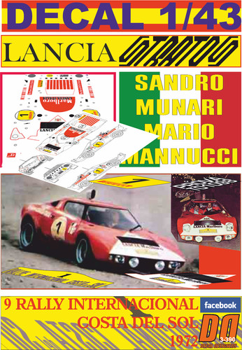 Decal lancia stratos - 1/43, hf