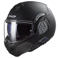Casco Modulare Reversibile FF906 Ls2 Advant Solid Nero Opaco Con Interfono Cardo