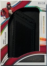 2022 Panini Immaculate Collection Brandon Marsh Batting Glove Strap /10 omaggio S&H