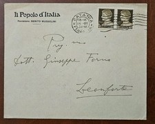 Busta Storia Postale Il Popolo