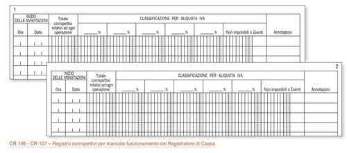 Registro corrispettivi per - registro,