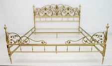 Letto doppio in ottone in