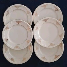 Seltmann Weiden Marie Luise Bavaria Piatti Dessert Porcellana Anni 30 Bordo Oro 
