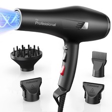 Asciugacapelli Ioni Professionale Asciugacapelli Hair Dryer Asciugacapelli con 1Diffusore 2Ugelli Styling