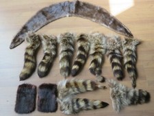 lotto VECCHIA VERA PELLICCIA visone coda di volpe collo colletto maniche epoca 