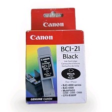 Genuine Canon BCI-21 Black Printer Ink Cartridge BJC-4000 Series 5000 MultiPASS