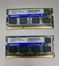 2X SCHEDA RAM 2GB ADATA AD73I1B1672EG PC3-10600S-999 DDR3 -1333MHz SODIMM 