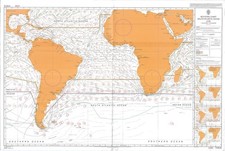 5125 (6) Routeing Carta Sud Atlantico Oceano Giugno Mappa Marino Muro Admiralty