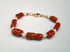 Bracciale donna corallo rosso