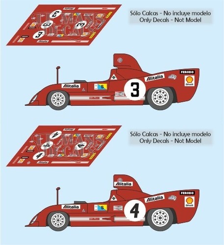 Decals alfa romeo t33 le - tt, 12