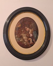 Quadro Antico. Ovale, olio su