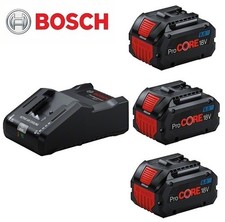 Bosch kit 3 batterie 8 ah procore 18v + caricabatterie Gal 18v-160 professional