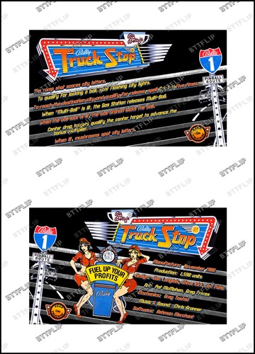 Bally truck stop 1988 - stop, cartes