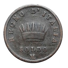 [NC] NAPOLEONE IMPERATORE - SOLDO 1813 MILANO (nc668c)