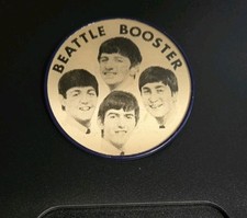 The Beatles Blue Vari-Vue Flicker Pinback Booster Pulsante Vintage Fab 4 Lennon 