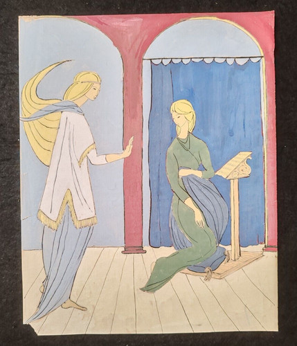 Annunciazione tempera antico - tempera,