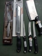 Set Coltelli Da Cucina Lotto 6 Pezzi Professionale Da Cm 21 A Cm 35 Mai Usati