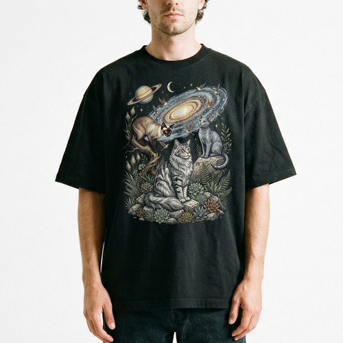 Shirt celeste galassia - celeste,