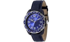 NUOVO Orologio Chronotech CT.7240M/03 Uomo Fast Just Time Quadrante Blu Texturizzato Pelle