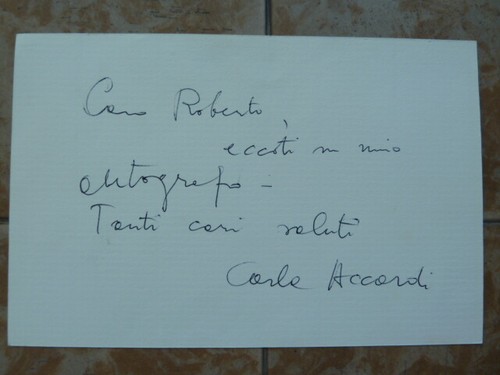 Carla accardi autografo - accardi,