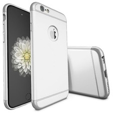 Custodia Rigida TPU Protettiva Bumper Cover per Cellulare IPHONE 6 Plus Bianco