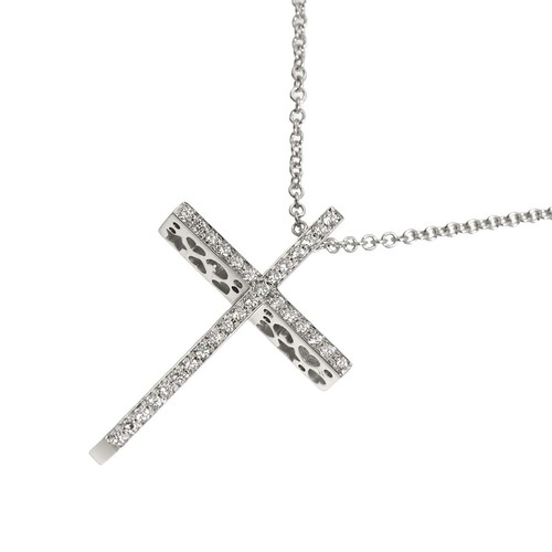 Collana croce zaffiro pasquale - collana,