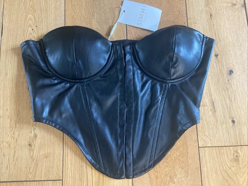 Top corsetto ecopelle - , nuovo