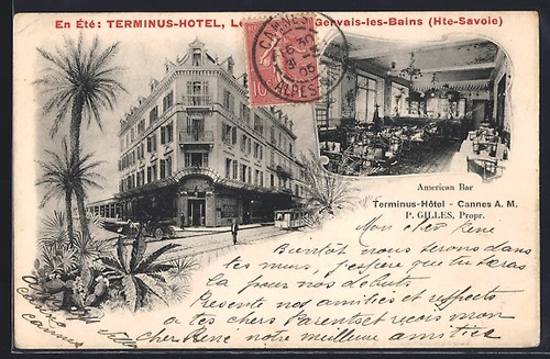 Cpa cannes terminus - cannes,, terminus-hôtel