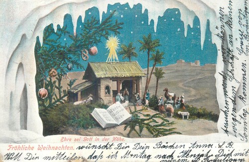 Natale 1904 inverno auguri