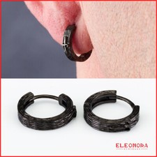 orecchini uomo a cerchio neri