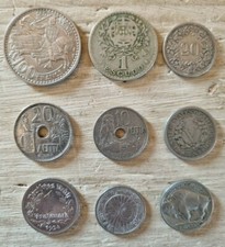Lotto di 9 monete straniere