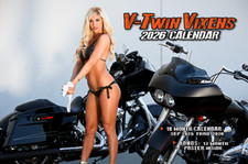 2026 V-TWIN VIXENS HARLEY CALENDARIO DA PARETE MOTO ragazze sogno ragazze motociclista USA
