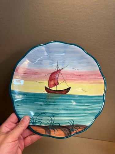 Piatto vintage dipinto mano - dipinto,