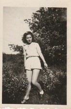 B4 - Foto Photo Fotografia Anni 40 - Giovane Donna Abiti Estivi