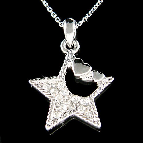 Collana cuore con brillanti - collana,