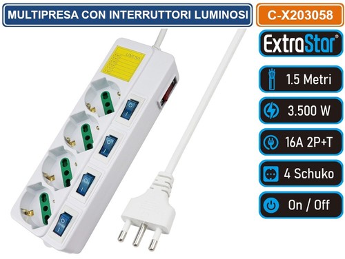 Multipresa con prese - multipresa, 4