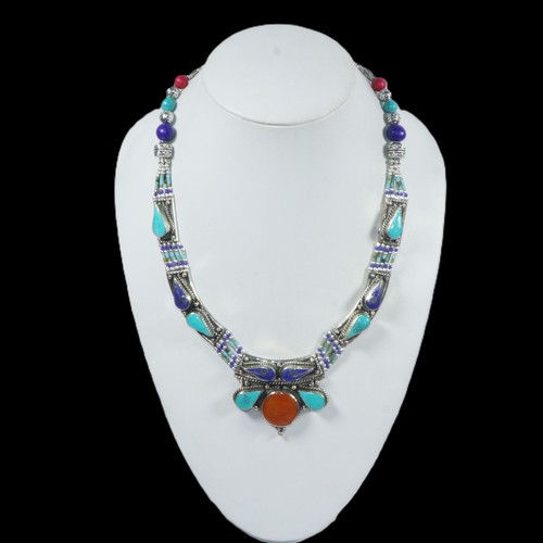 Collana multicolore turchese