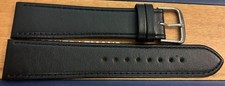 Junghans Max Bill Cinturino di Ricambio 20mm pelle Nero Liscio 2448