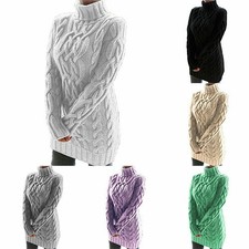 Vestito donna invernale maglione lungo pullover casual maglia calda maglione donna