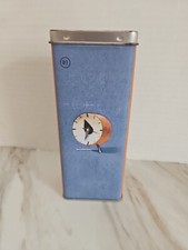 Vintage rectangular tin fossil - vintage,