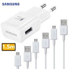 3 x 1,5 m cavo di ricarica micro USB originale Samsung + 1 x adattatore ricarica rapida originale