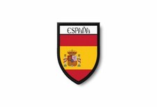 Patch Ecusson Termoadesivo Bordato Bandiera Stampata Spagna Spagnolo