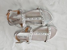 sandali donna bassi decorazione perle num. 40