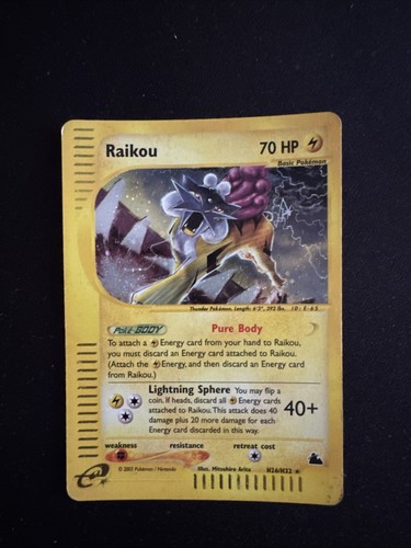 Raikou h26 h32 pokémon - raikou, 2003