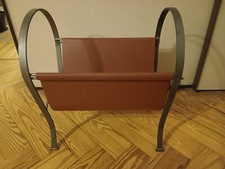 PORTARIVISTE Ferro battuto Vintage Libri  riviste giornali contenitore metallo 